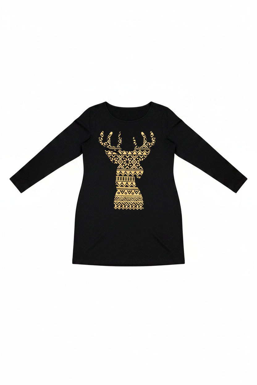 Christmas Comfort Night Dresses Medium / Black