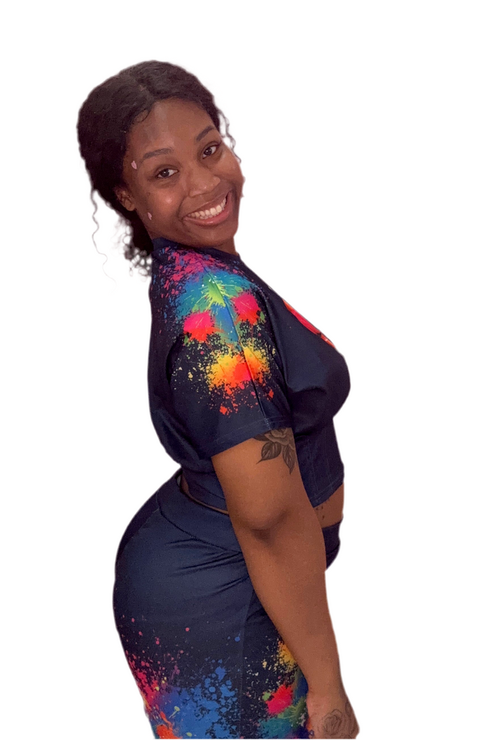 “Slick” Graphic Short Pants Sets