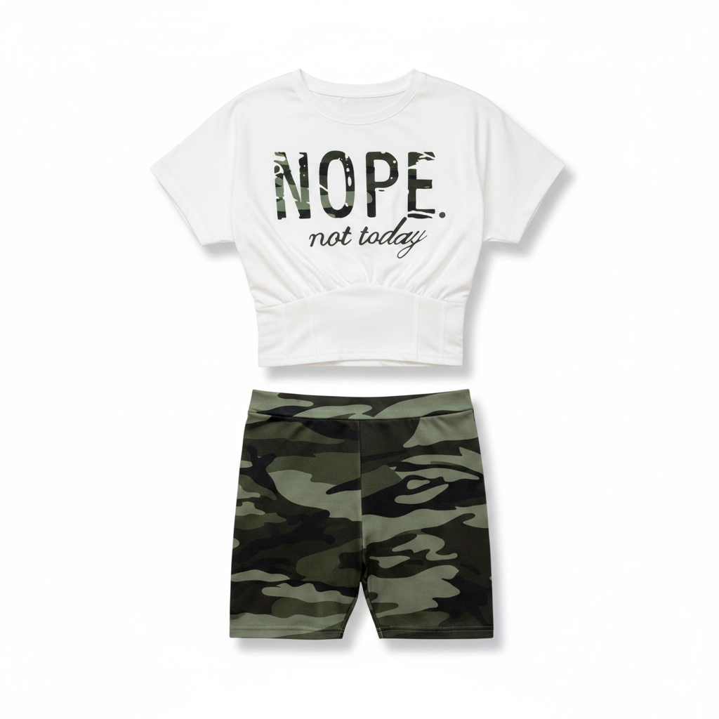 “Not Today, Nope” Short Pants Sets
