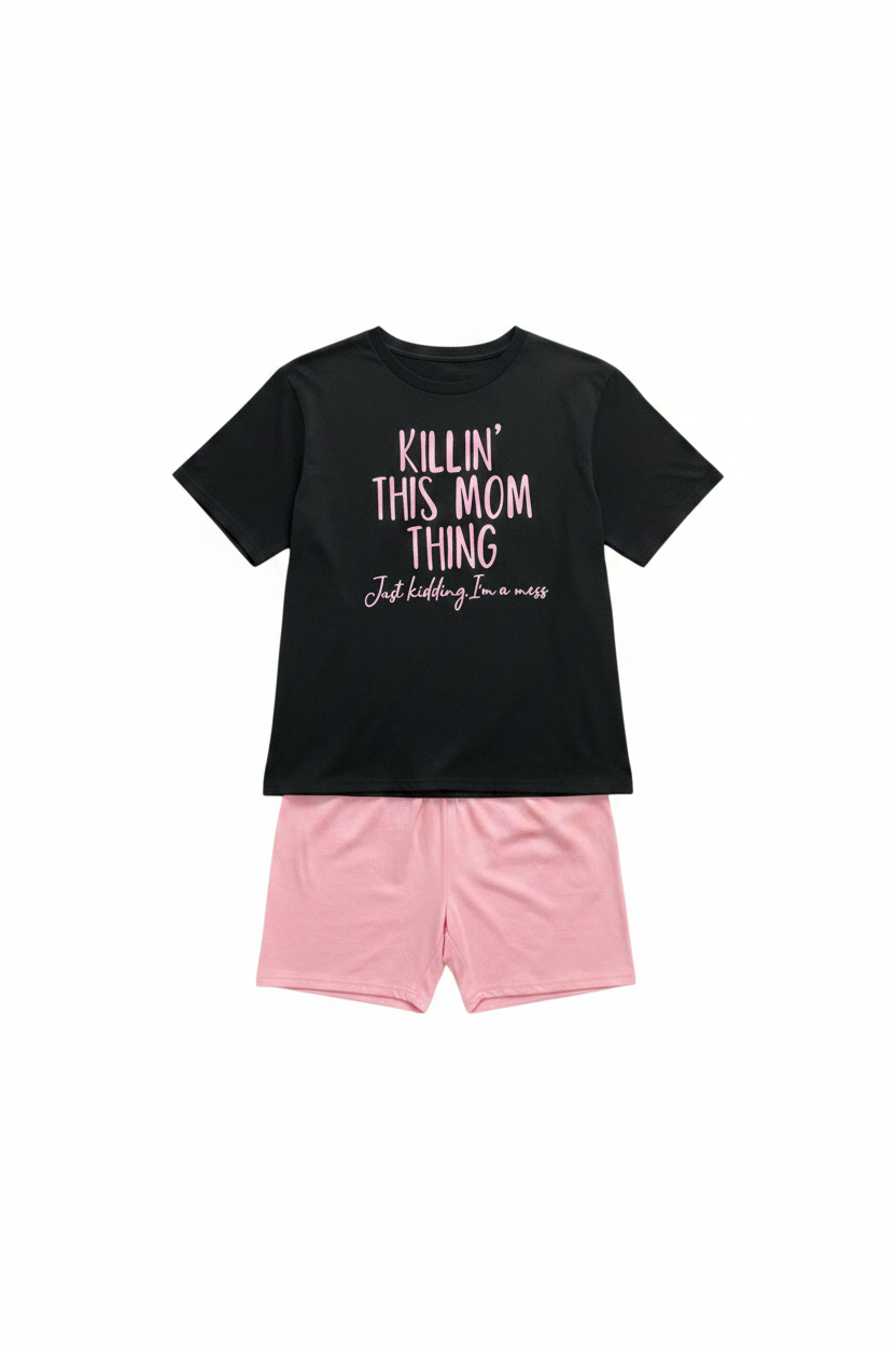 It’s A Mom Thing Graphics Short Pants Sets