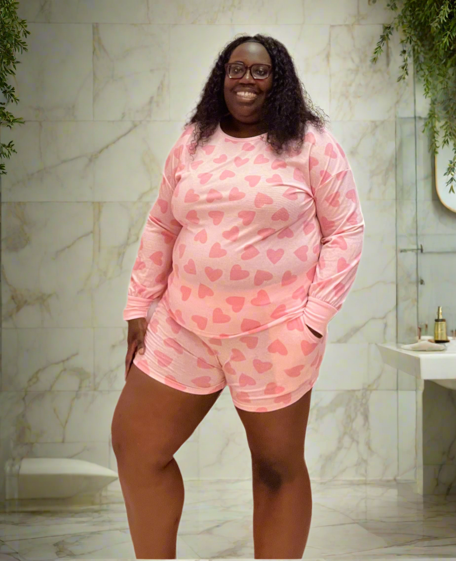 Pretty In Pink Short Pants Pajama Sets