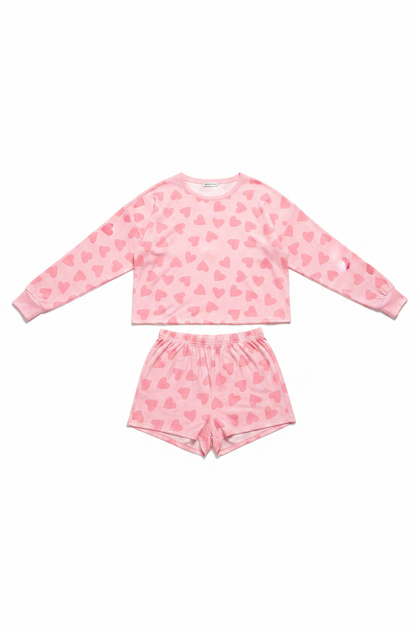 Pretty In Pink Short Pants Pajama Sets