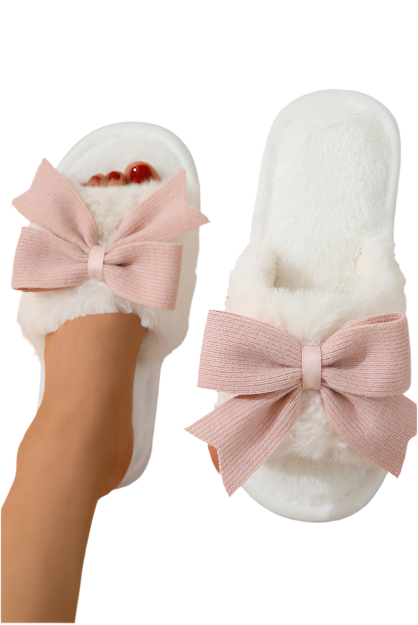 Soft Bow House Shoes