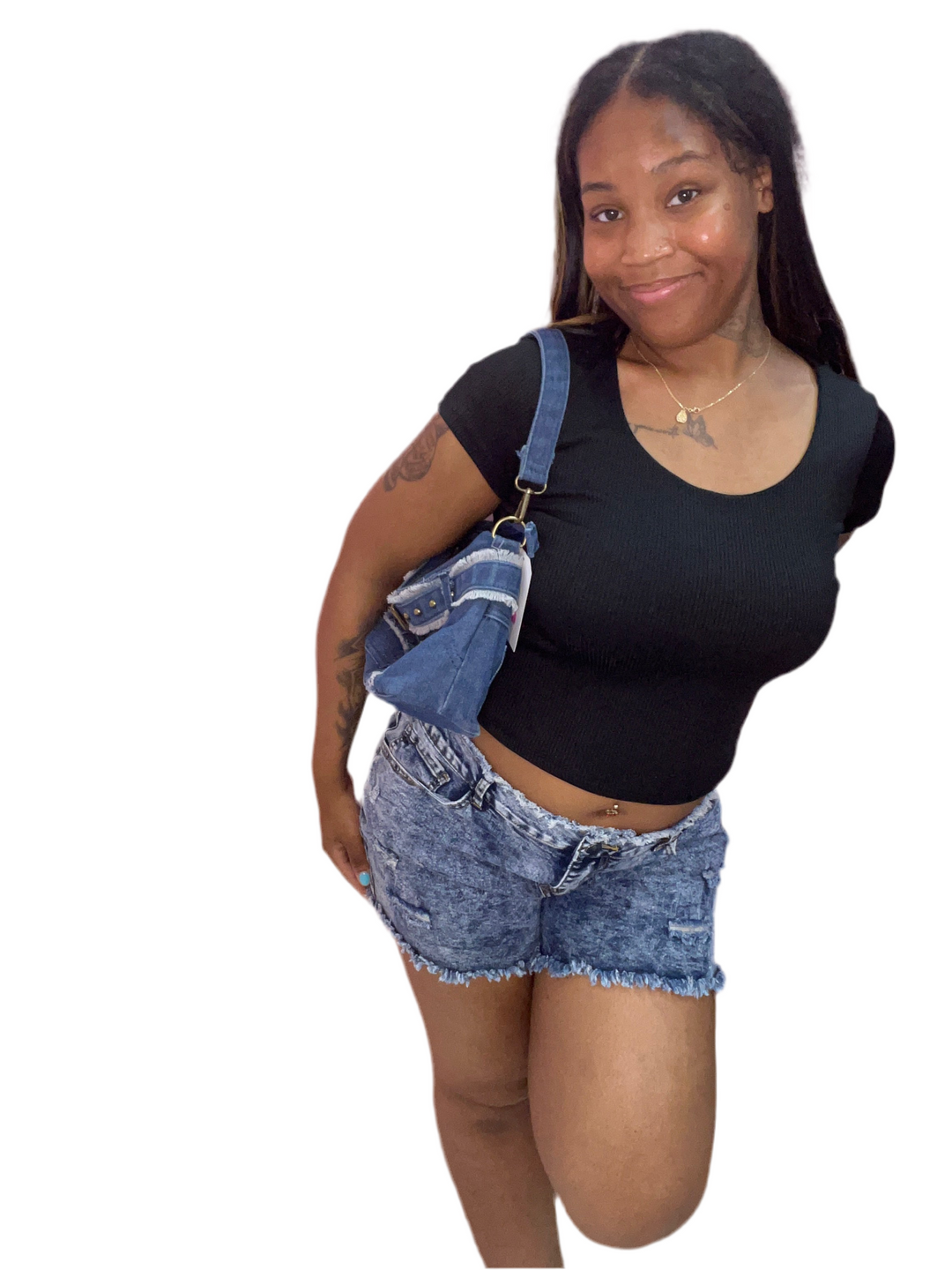 Get Ripped Light Denim Short Pants