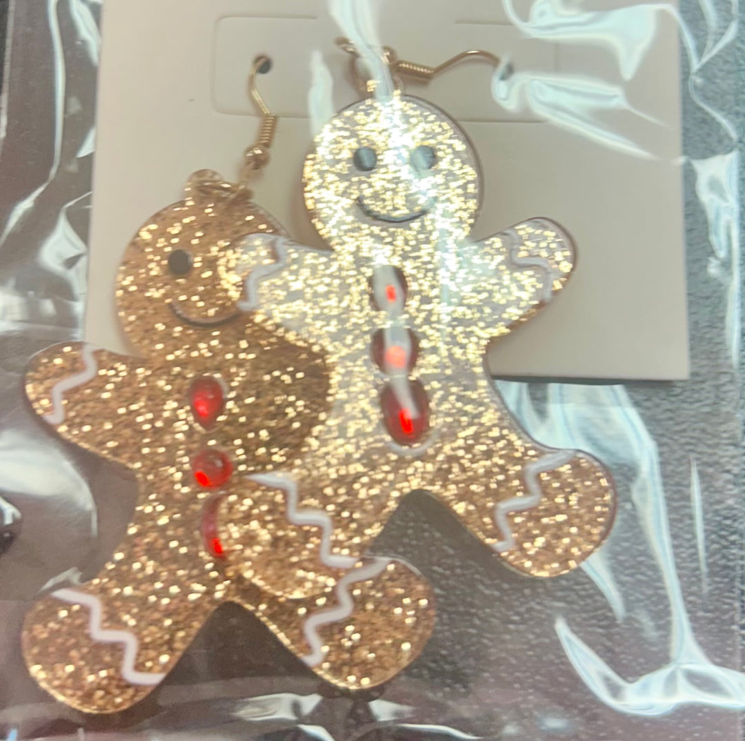 Gingerbread Christmas Earrings
