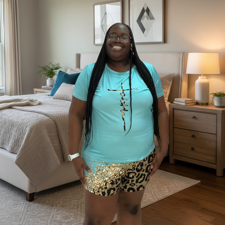 Faith Filled Pajama Short Pants Sets