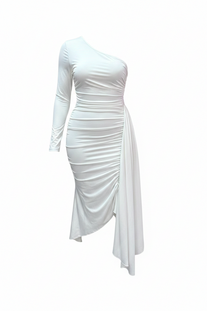 Cold Shoulder Vibes Ruffled Elegant Dresses