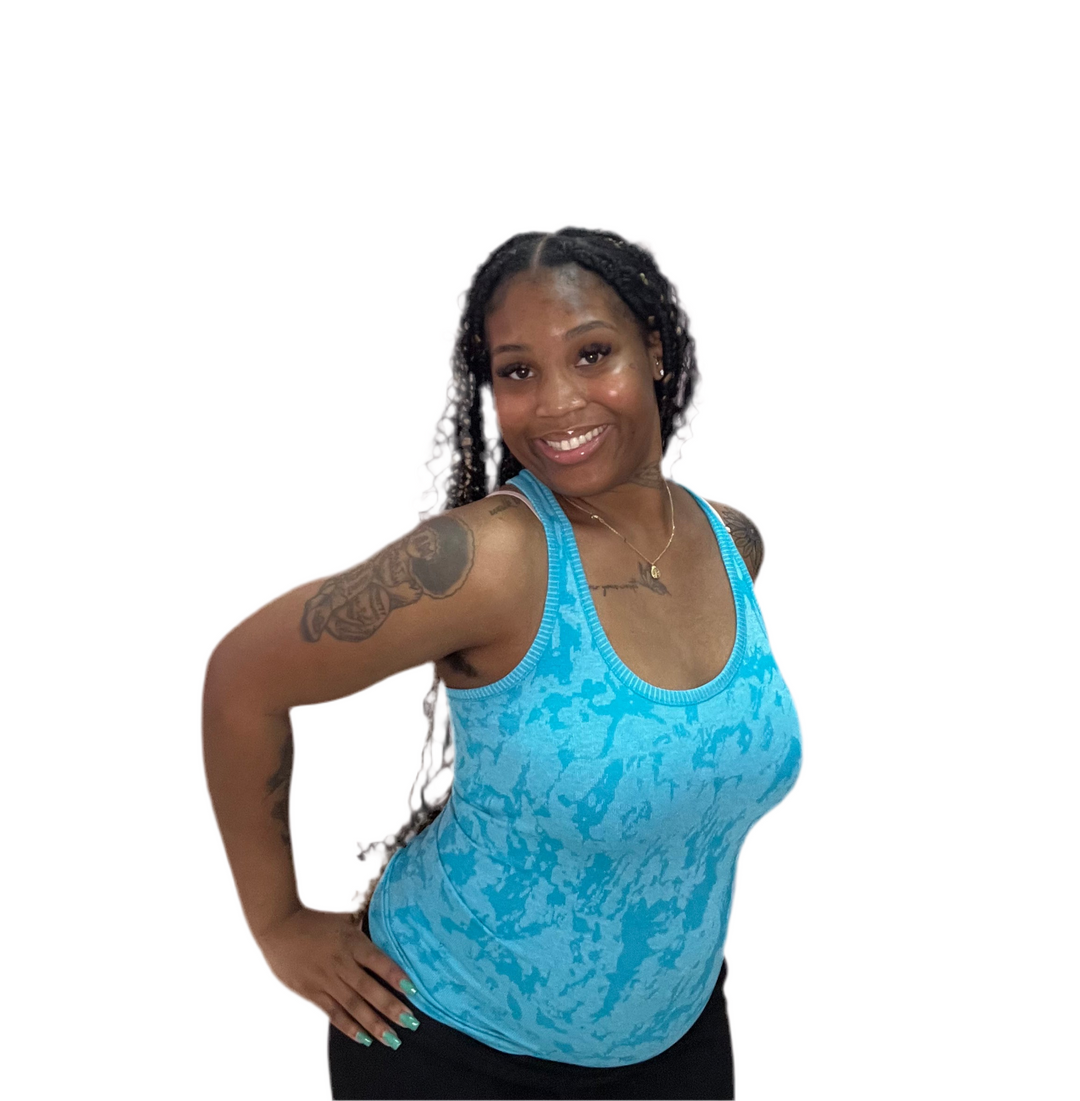 Cute As a Button Racer Back Tank Tops