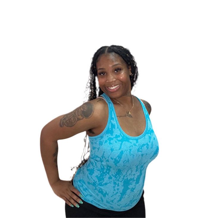 Cute As a Button Racer Back Tank Tops