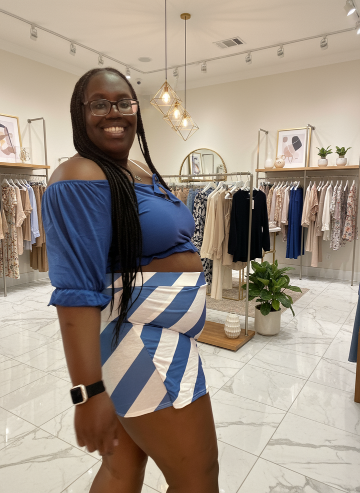 Hot Off The Shoulders Short Pants Sets