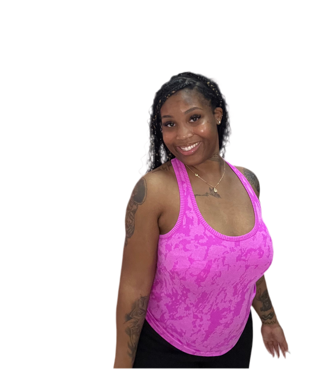 Cute As a Button Racer Back Tank Tops