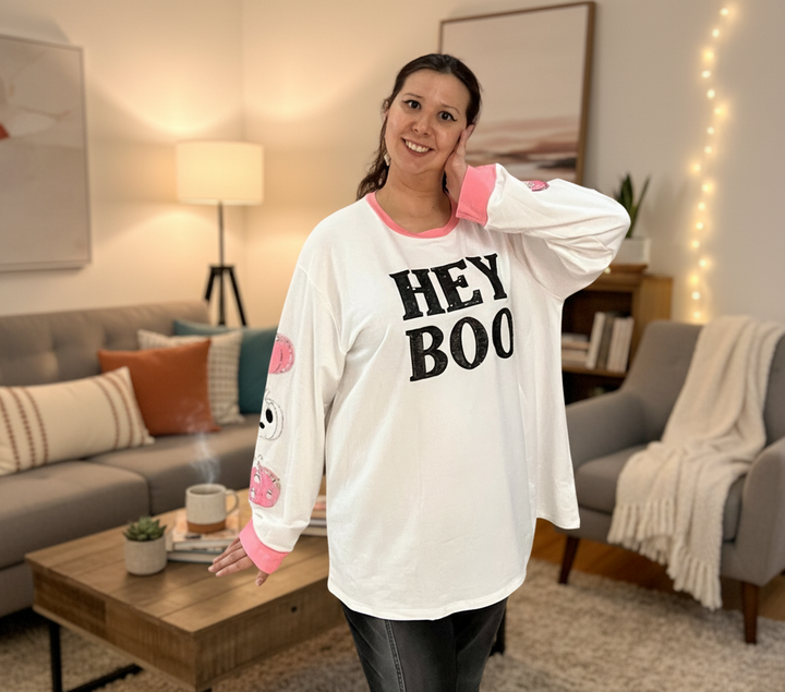 Hey Boo Sweater Shirts