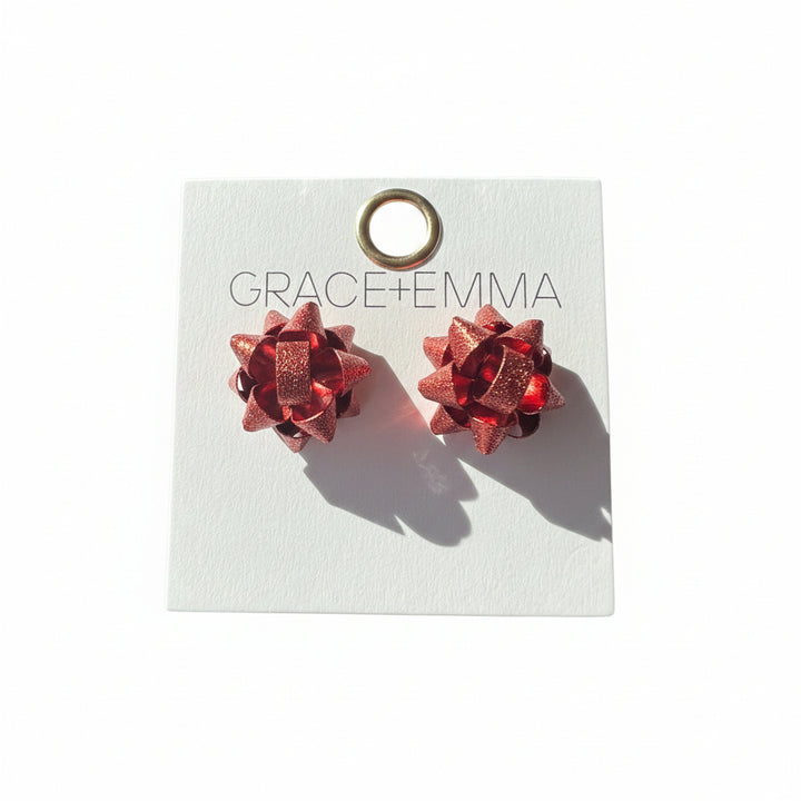 Christmas Bow Earrings