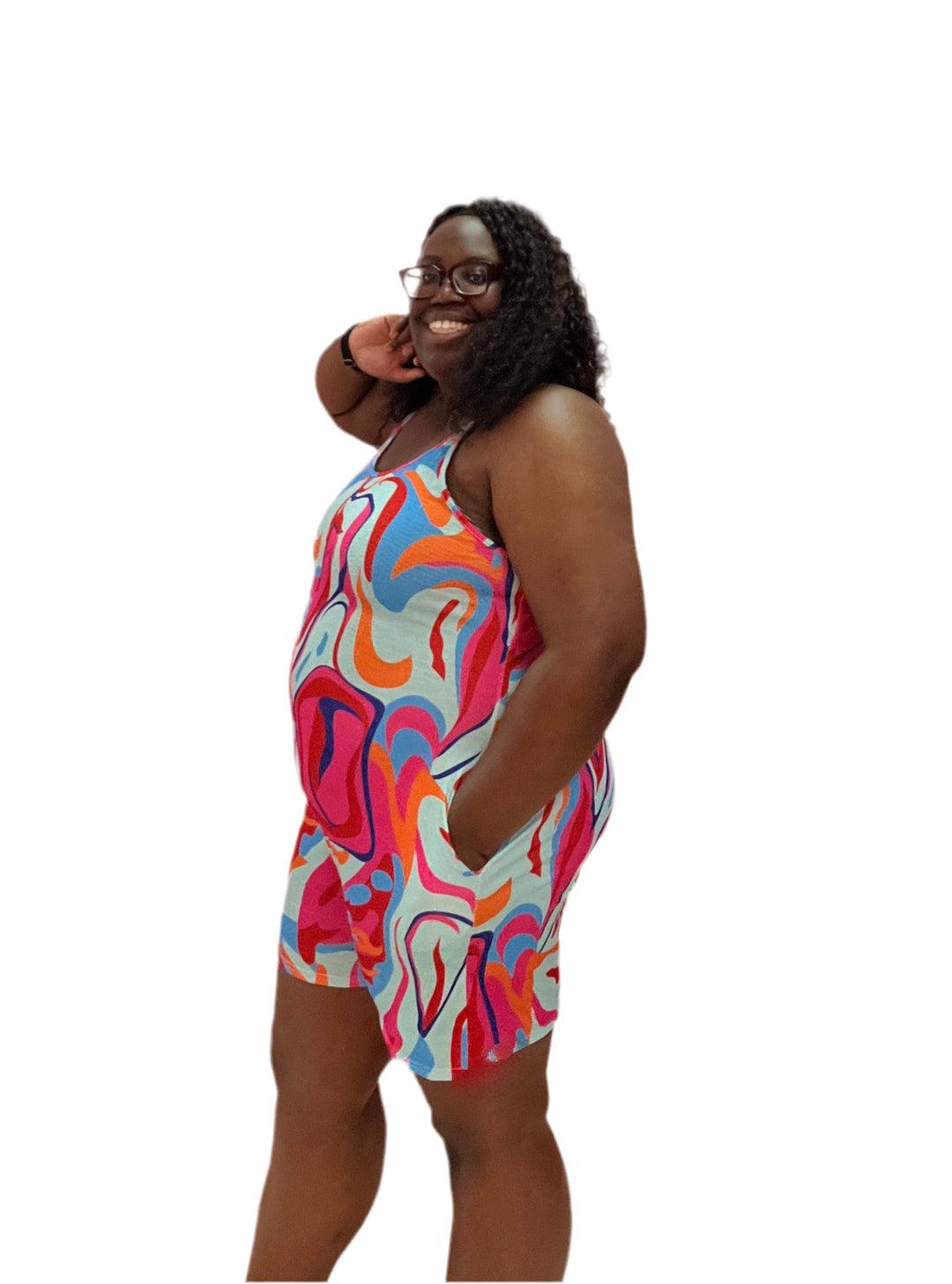 Cute & Colorful Short Pants Romper Set