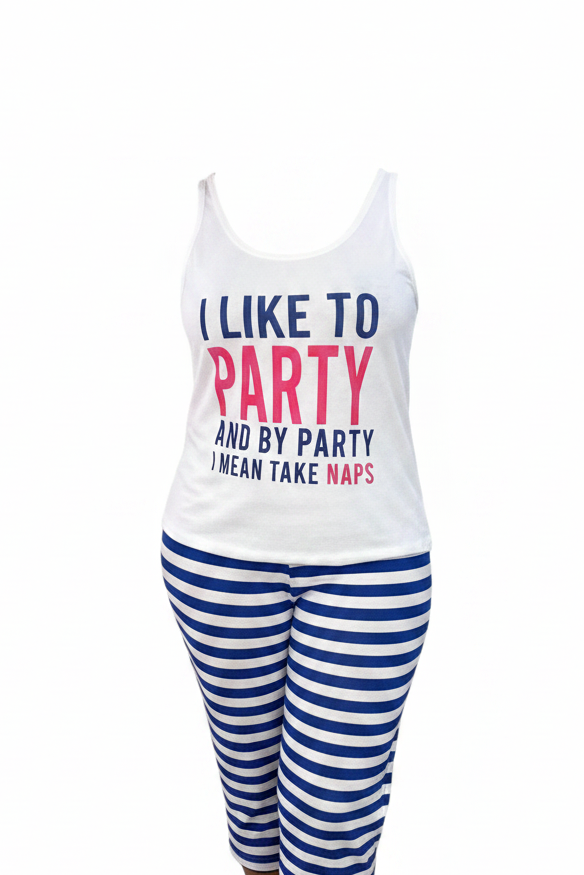 I Like To Party Long Pants PJ Set