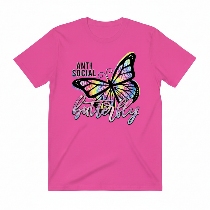 Anti Social Butterfly Graphic T-Shirts