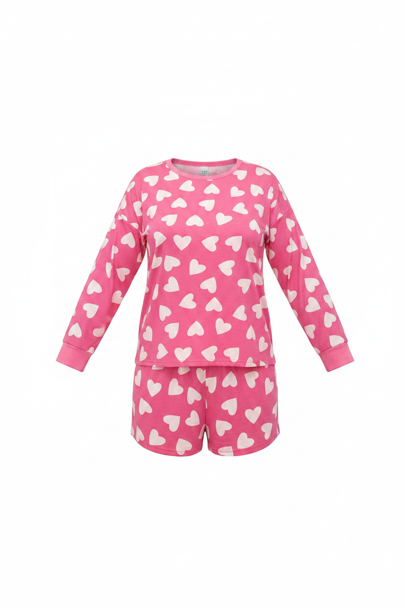 Pretty In Pink Short Pants Pajama Sets