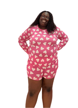 Pretty In Pink Short Pants Pajama Sets