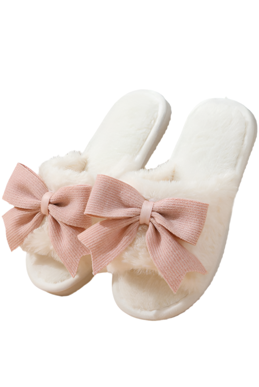 Soft Bow House Shoes