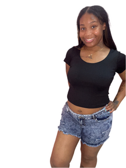 Get Ripped Light Denim Short Pants