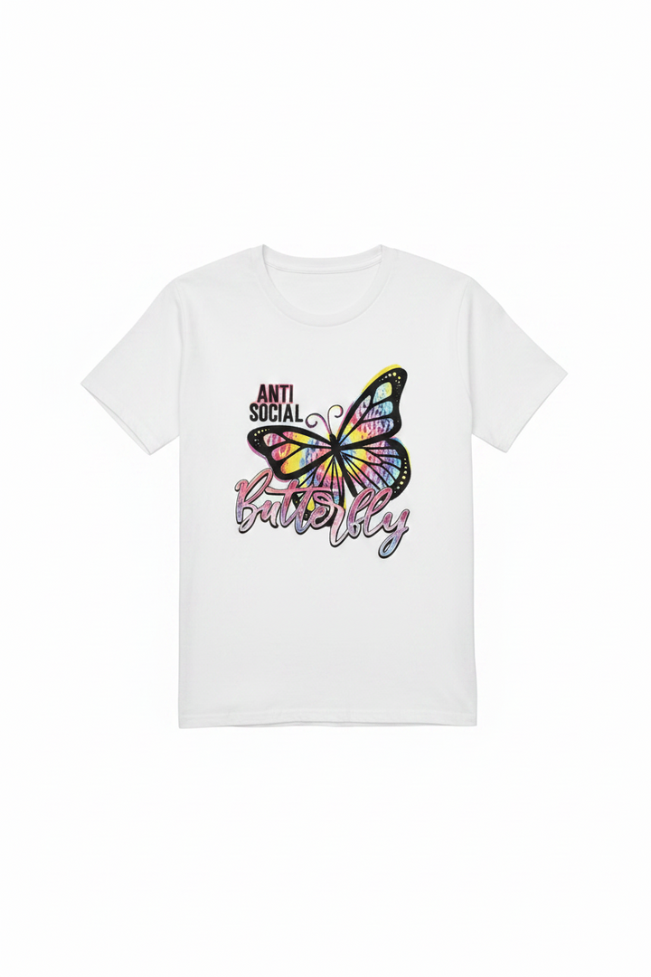 Anti Social Butterfly Graphic T-Shirts