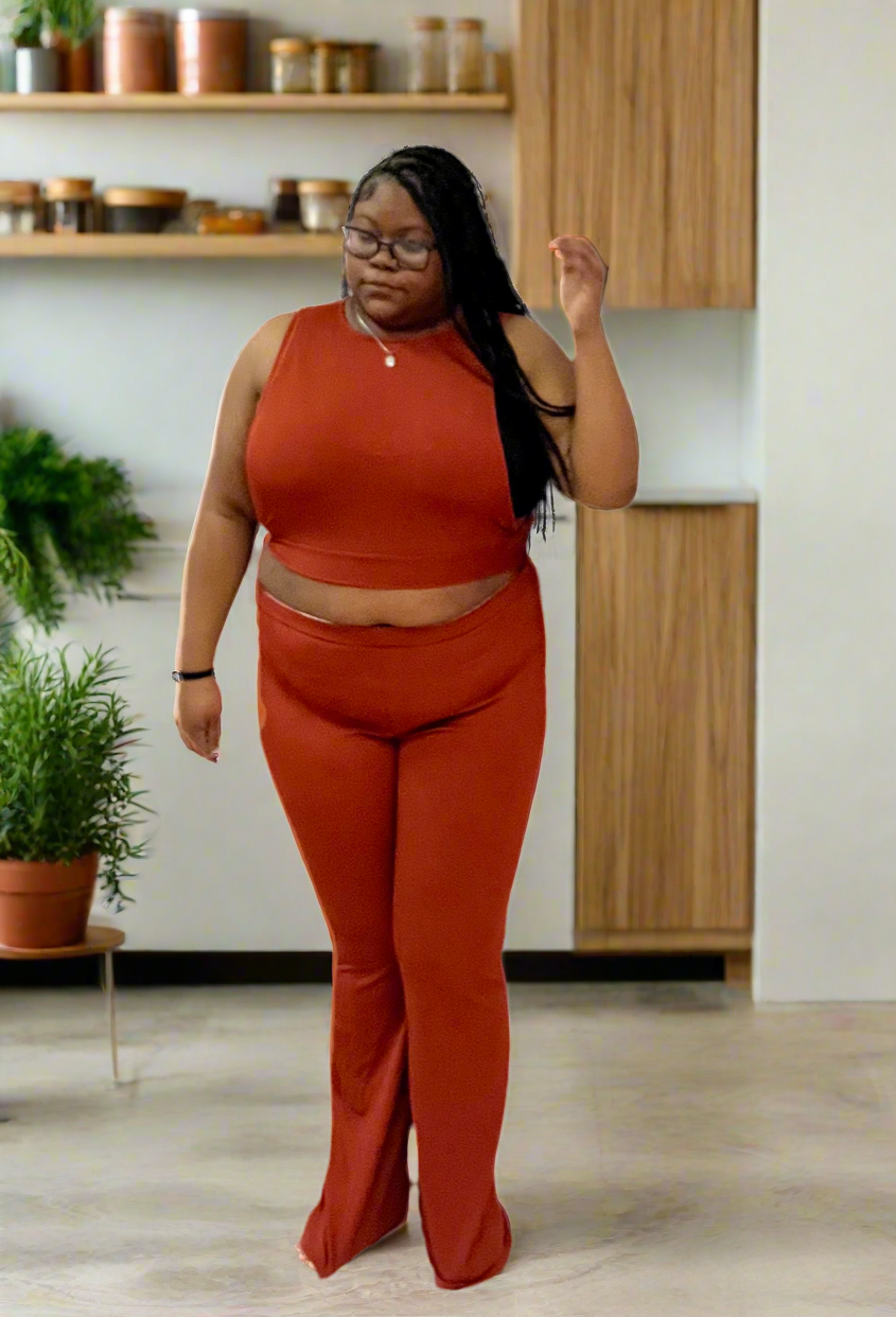 Shoulder Vibes Long Pants Sets