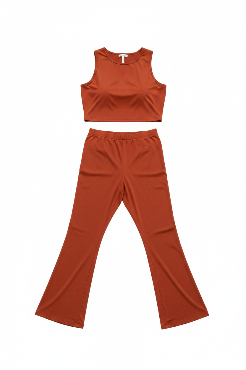 Shoulder Vibes Long Pants Sets