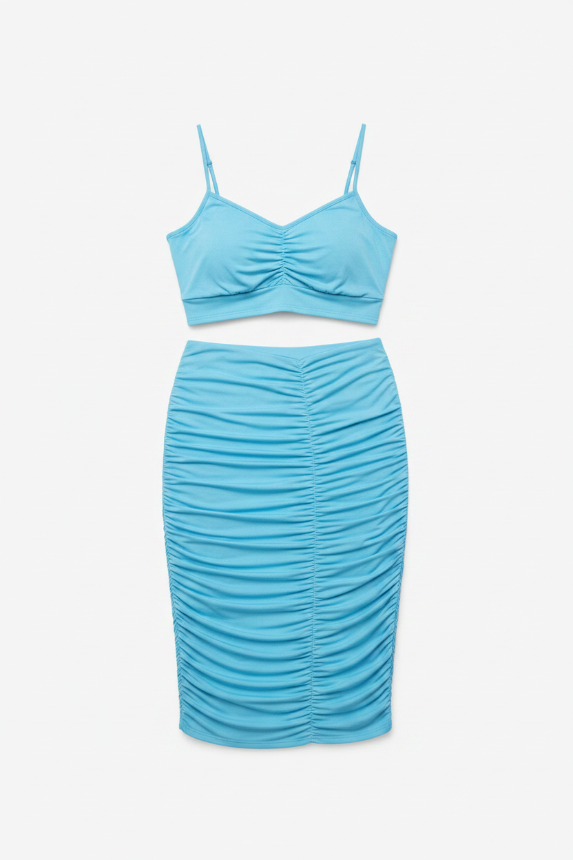 Looking Good Crop Top Ruffle Skirt Sets