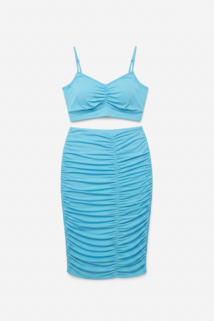 Looking Good Crop Top Ruffle Skirt Sets