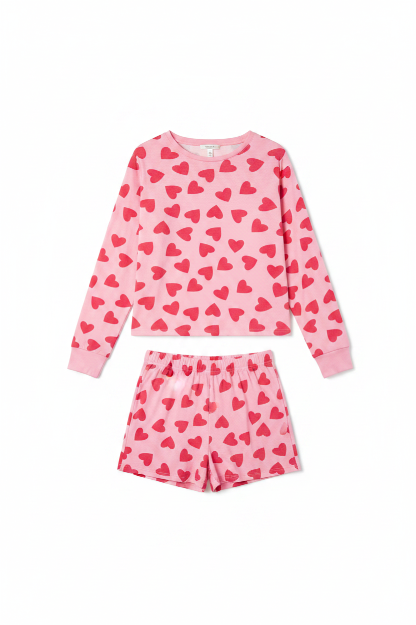 Pretty In Pink Short Pants Pajama Sets