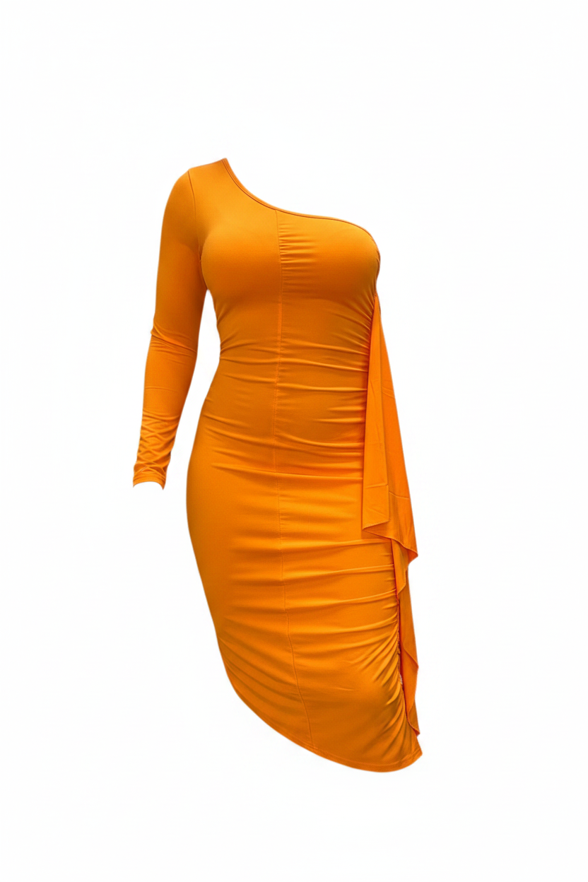 Cold Shoulder Vibes Ruffled Elegant Dresses