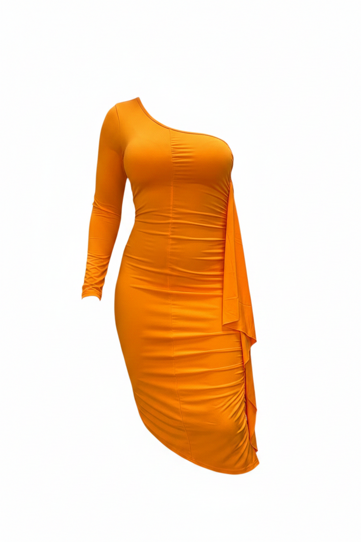 Cold Shoulder Vibes Ruffled Elegant Dresses