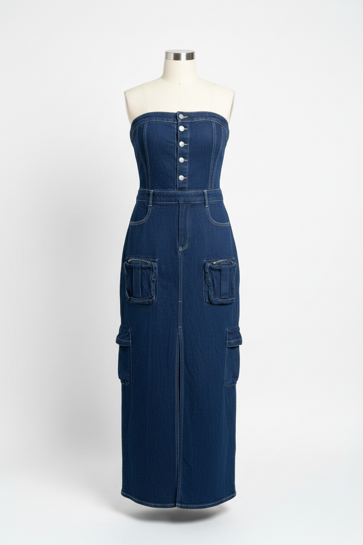 Baby It’s Cold Shoulders Denim Dresses