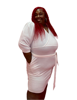 Lady In White Midi Dresses