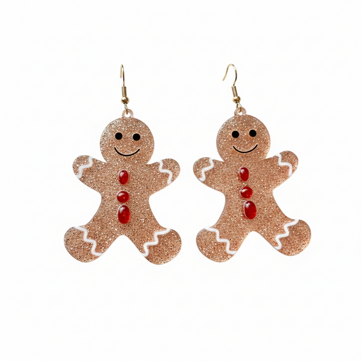 Gingerbread Christmas Earrings