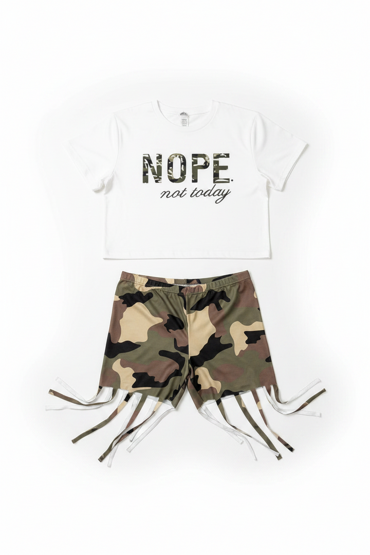 Nope Not Today Short Pants Sets