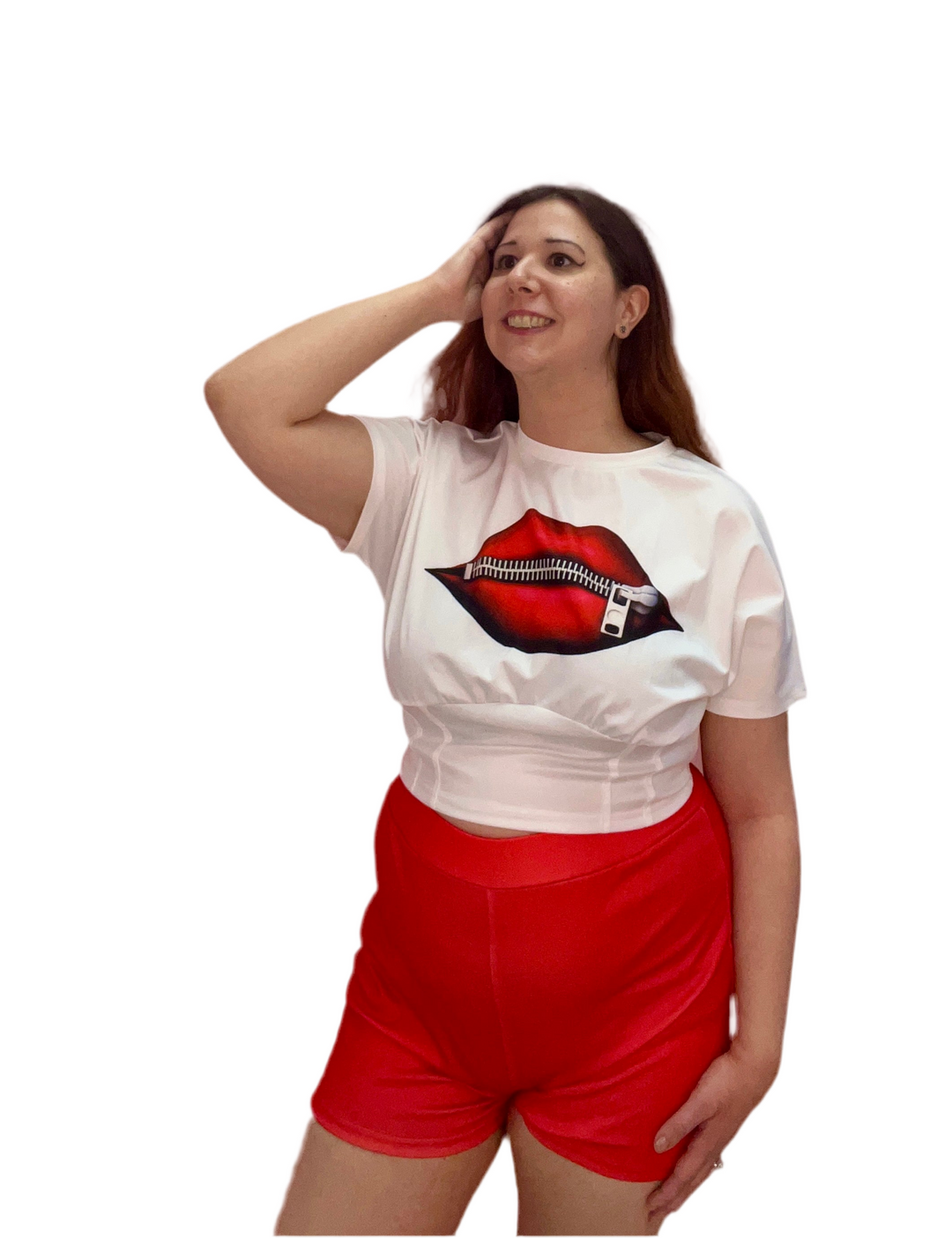 My Lips Are Sealed Graphic Short Pants Sets