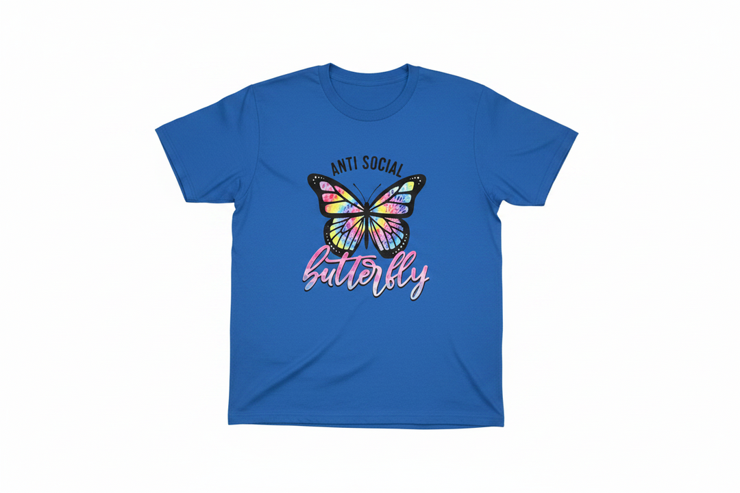 Anti Social Butterfly Graphic T-Shirts