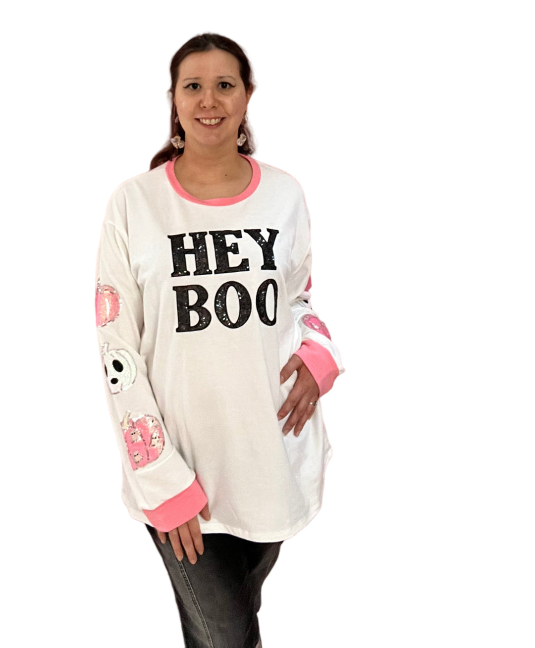 Hey Boo Sweater Shirts