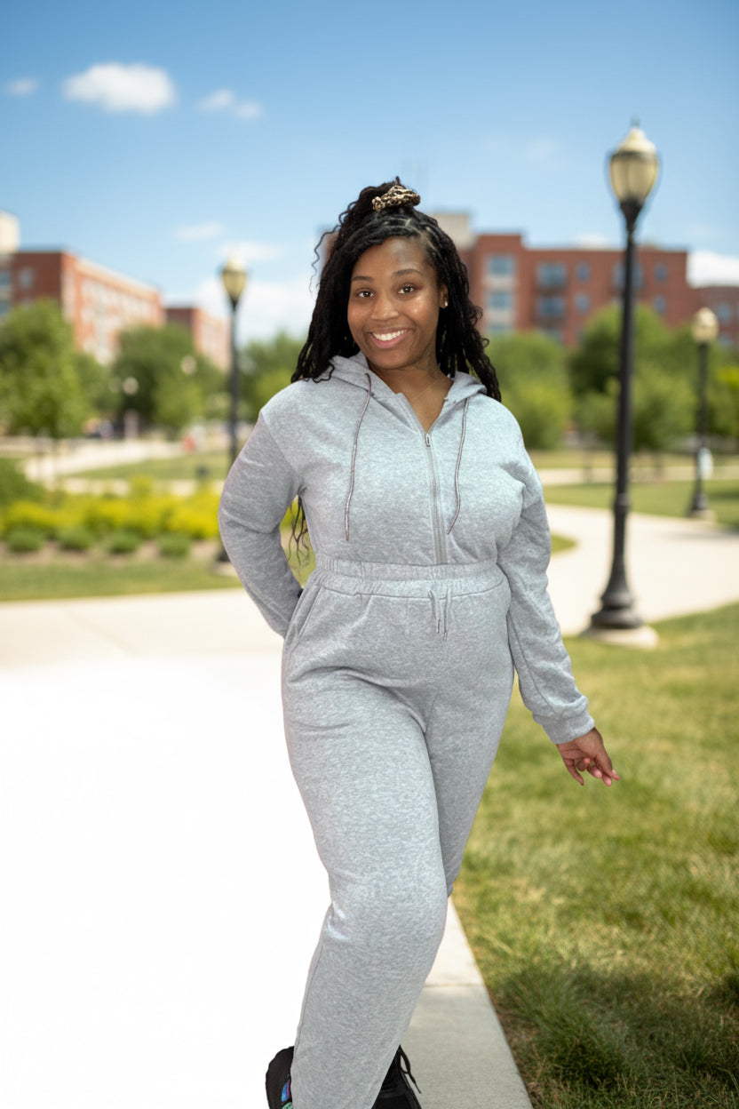 Get Cozy Sweat Pants Jumpsuits
