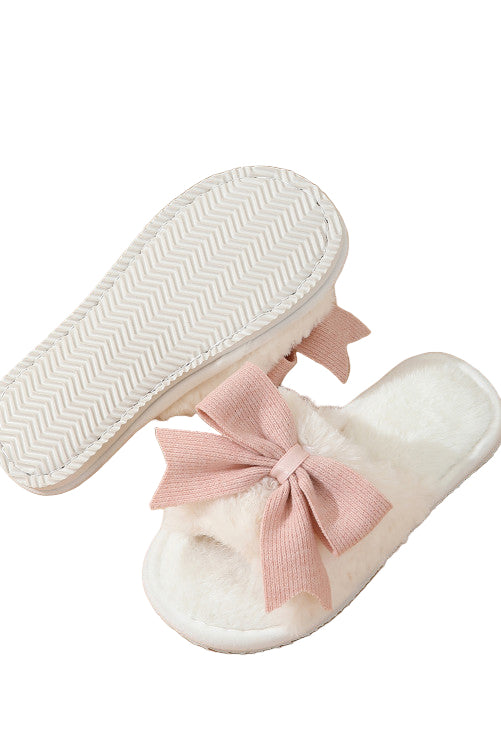 Soft Bow House Shoes