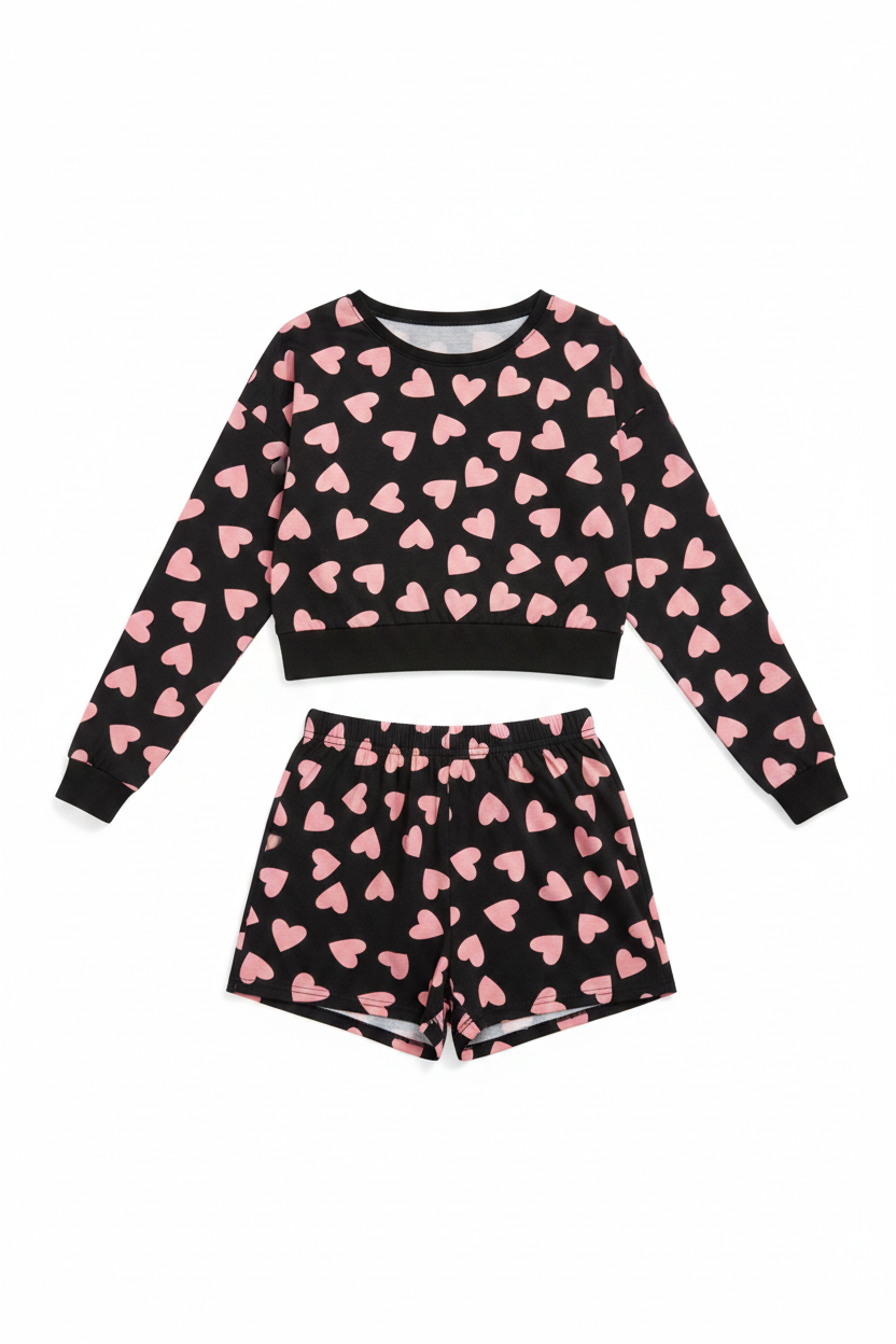 Pretty In Pink Short Pants Pajama Sets