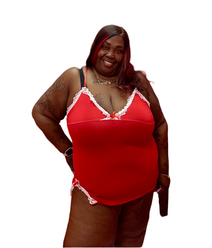 Lady In Red Lingerie Night Shirts