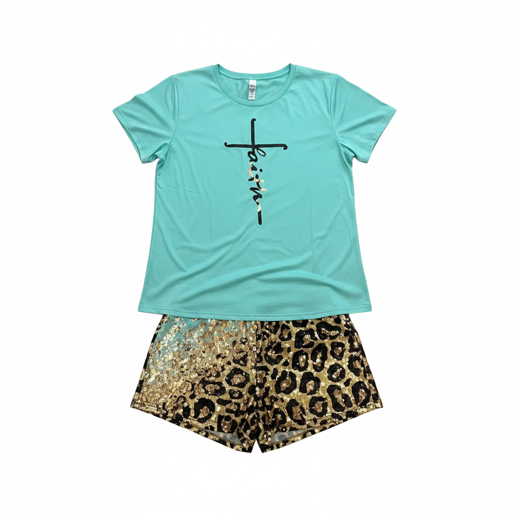 Faith Filled Pajama Short Pants Sets