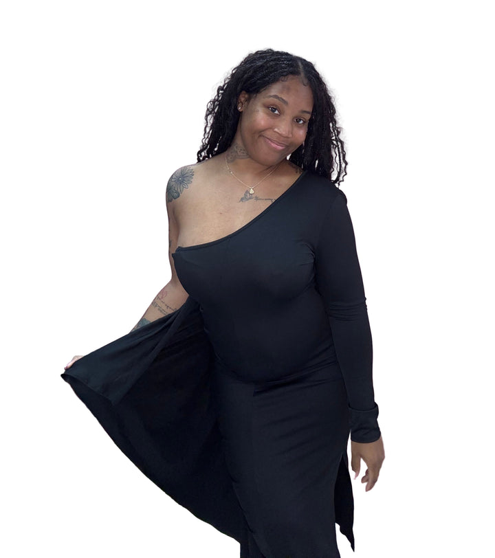 Cold Shoulder Vibes Ruffled Elegant Dresses