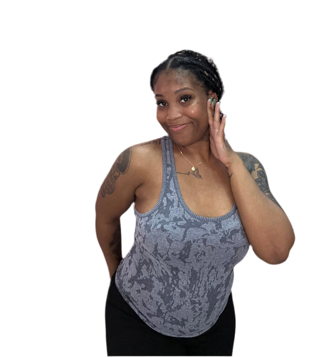 Cute As a Button Racer Back Tank Tops