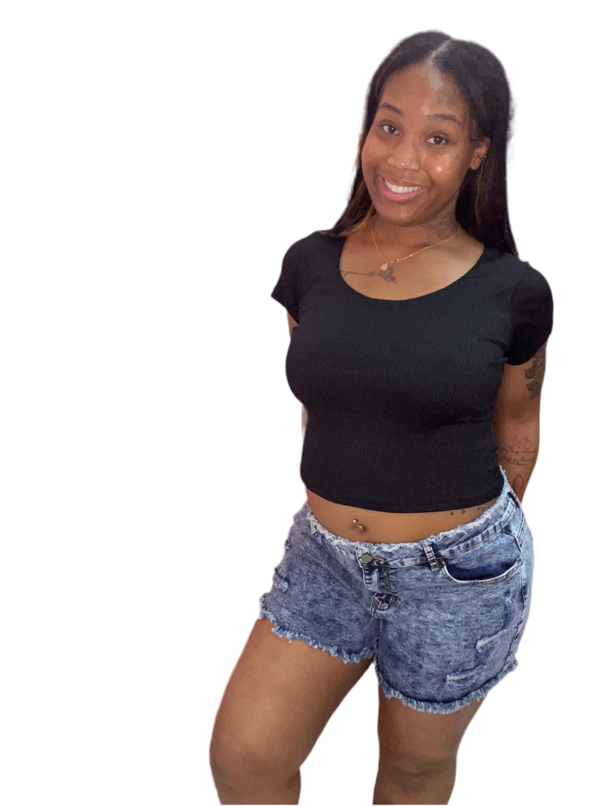 Get Ripped Light Denim Short Pants