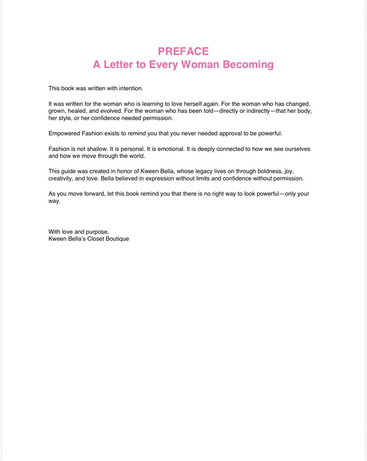 Empowered Fashion: A Self-Love Guidebook & Workbook