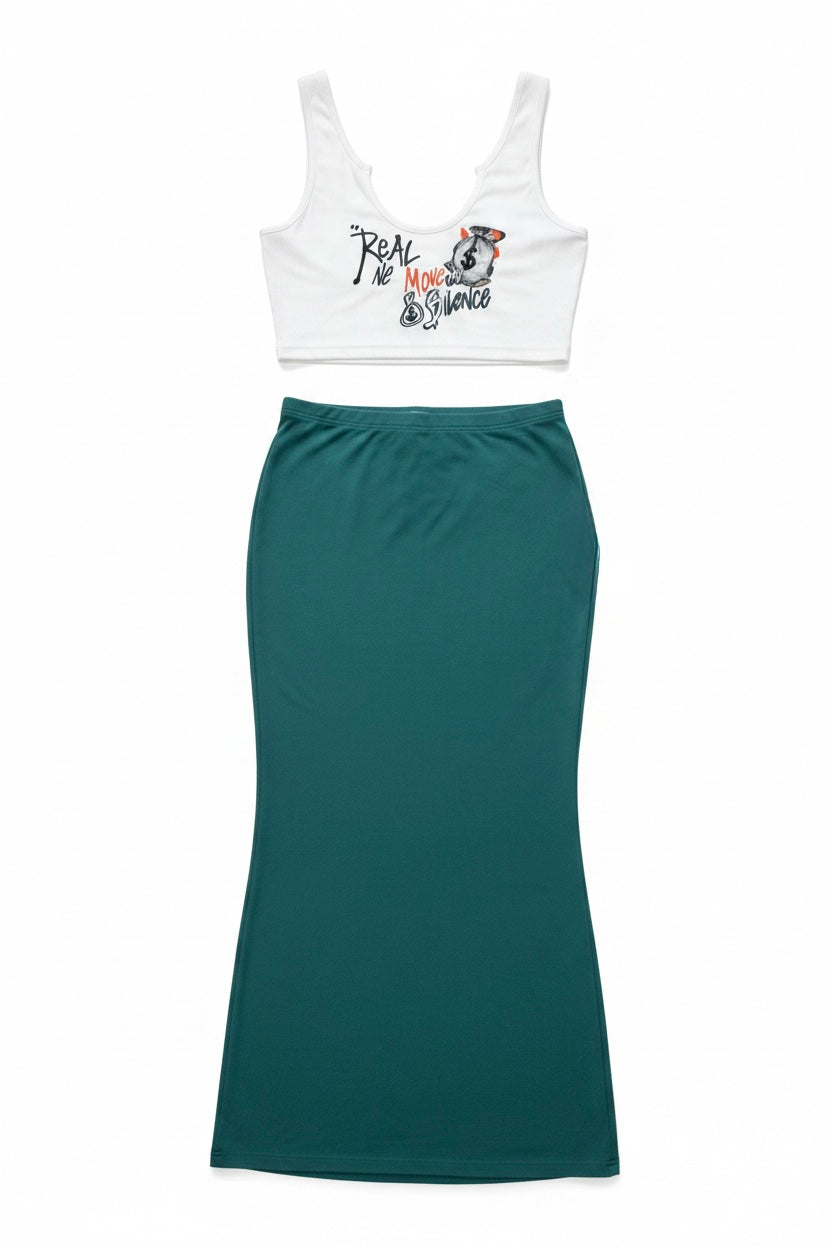Cool As A Breeze Graphic Design Skirt Sets