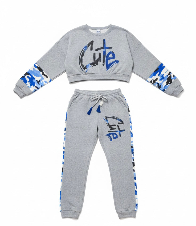 I’m Cute Long Pants Sweat Sets